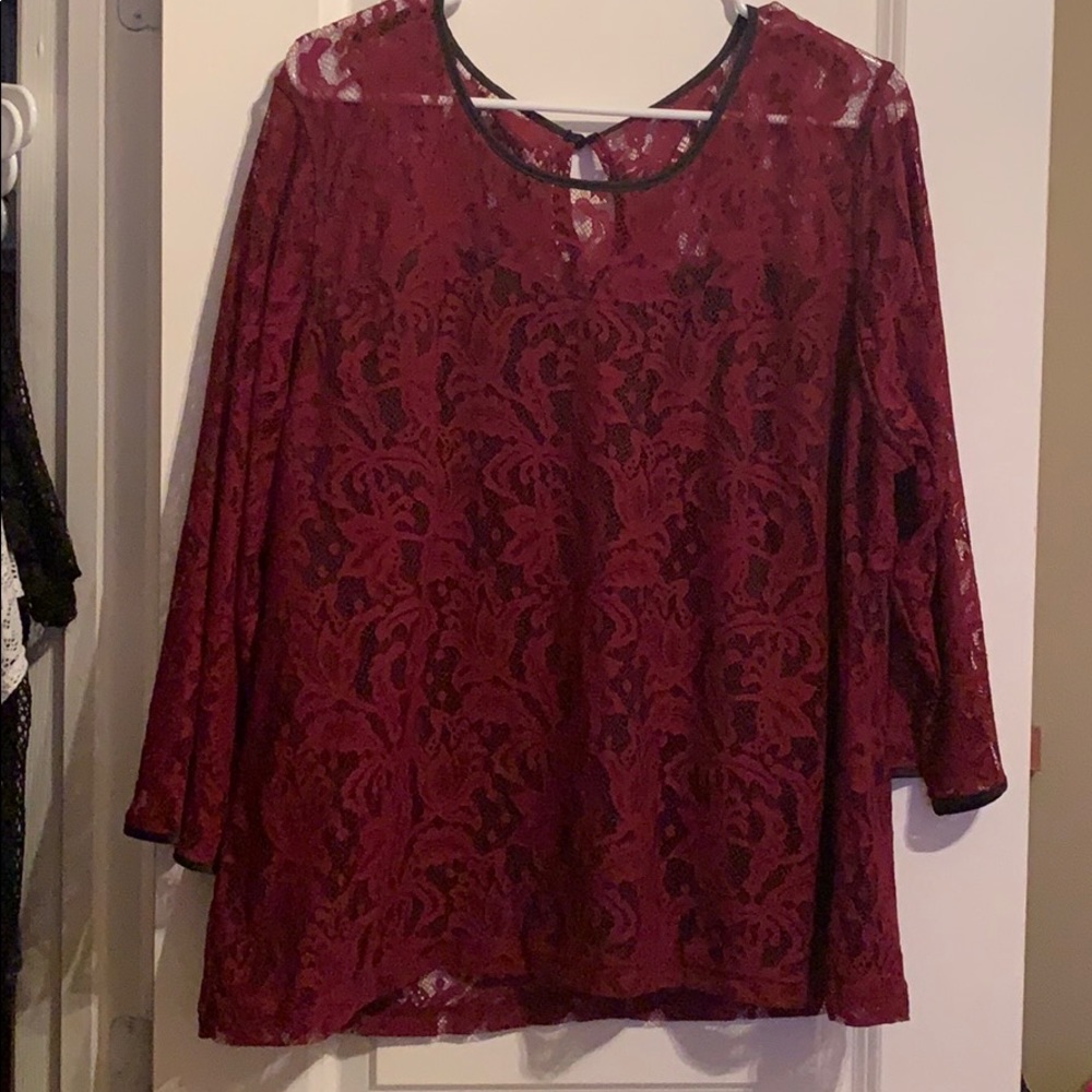 Maroon blouse size 22/24W
